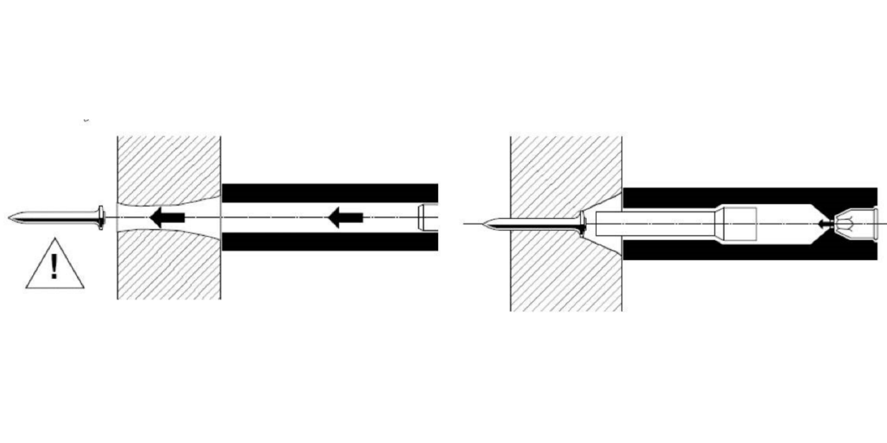 Schematische Darstellung von Direktbefestigung