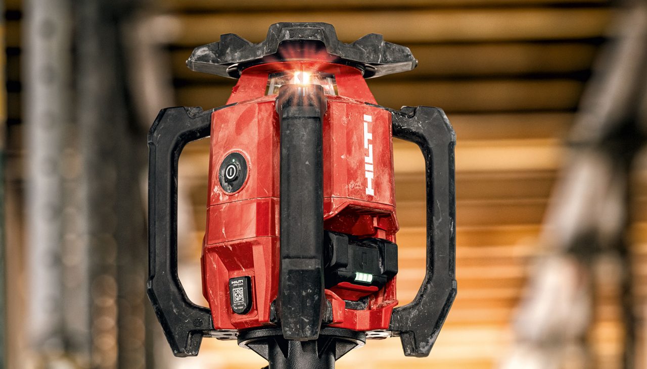 Rotationslaser auf der Baustelle
