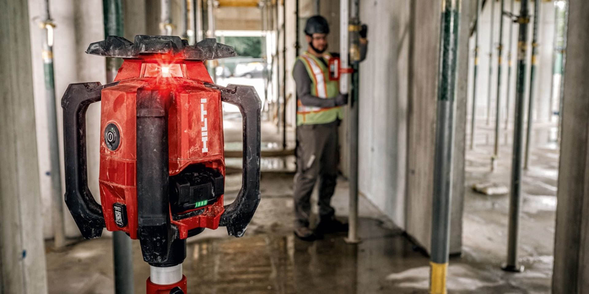 Rotationslaser auf der Baustelle