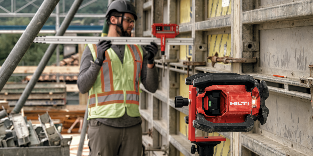 Schalung ausrichten mit Rotationslaser PR 40-22