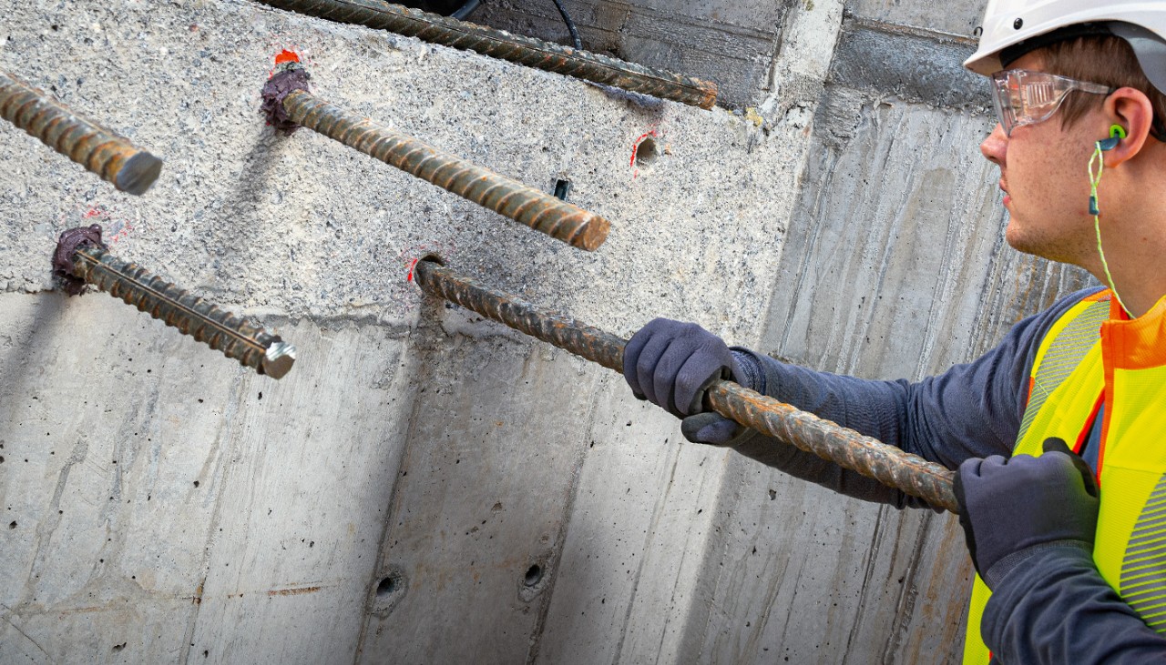 Setzen von Bewehrungsstäben