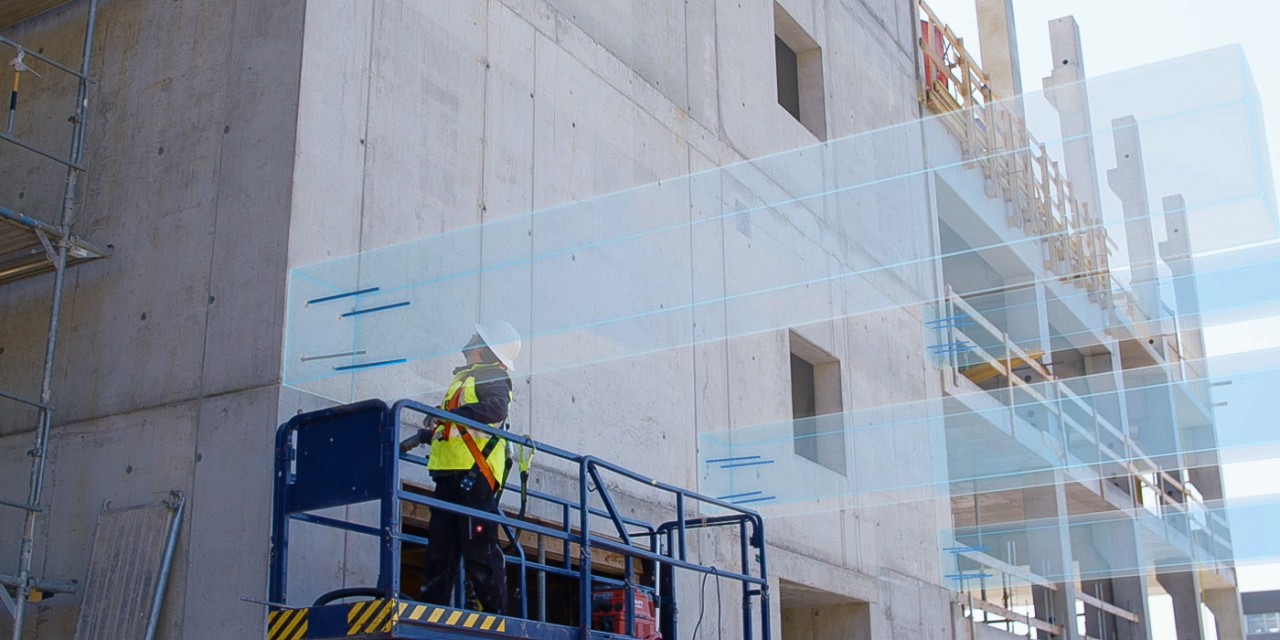 Schematische Darstellung feuerfeste Bewehrung