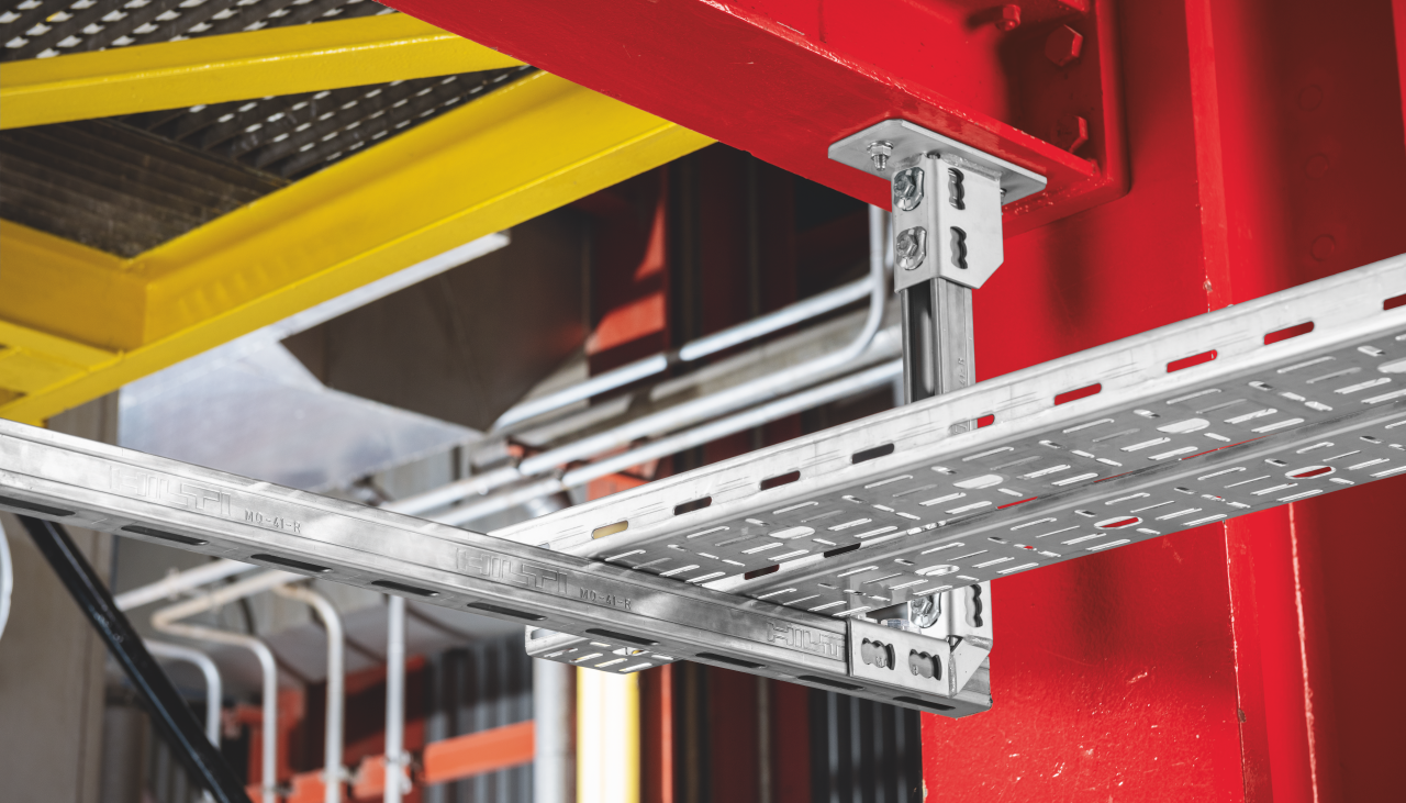 Befestigung an Stahl und Hilti Modulare Schienensysteme für leichte Stahlbauanwendungen