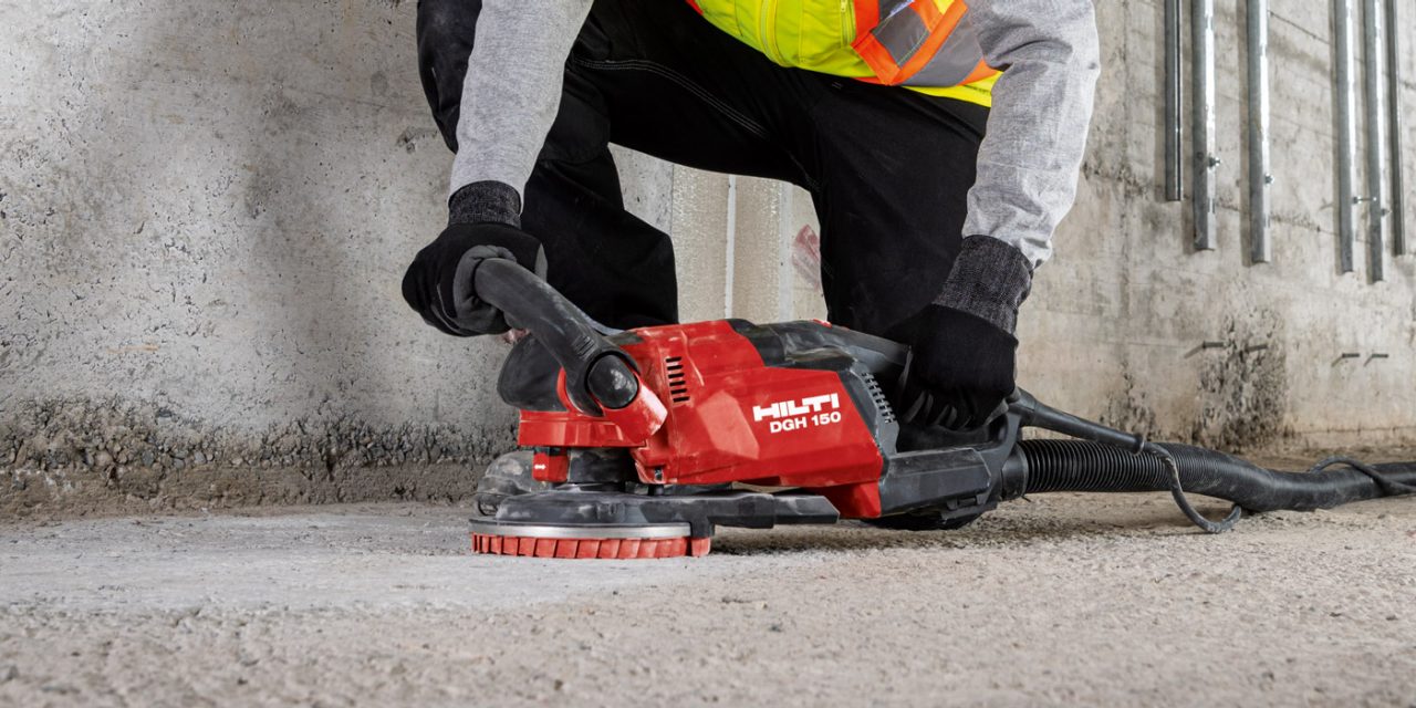Beton schleifen mit dem Betonschleifgerät DGH 150