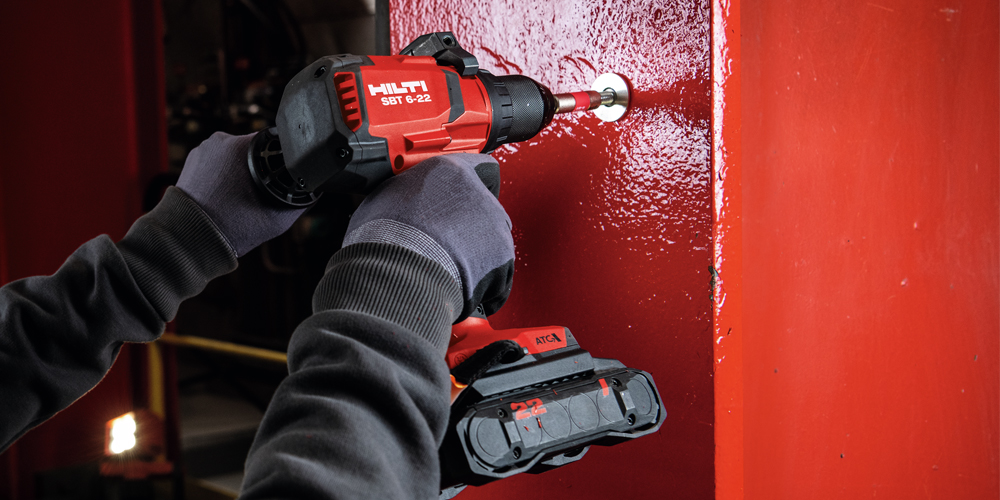 Befestigen mit SBT 6-22 auf Stahlträger