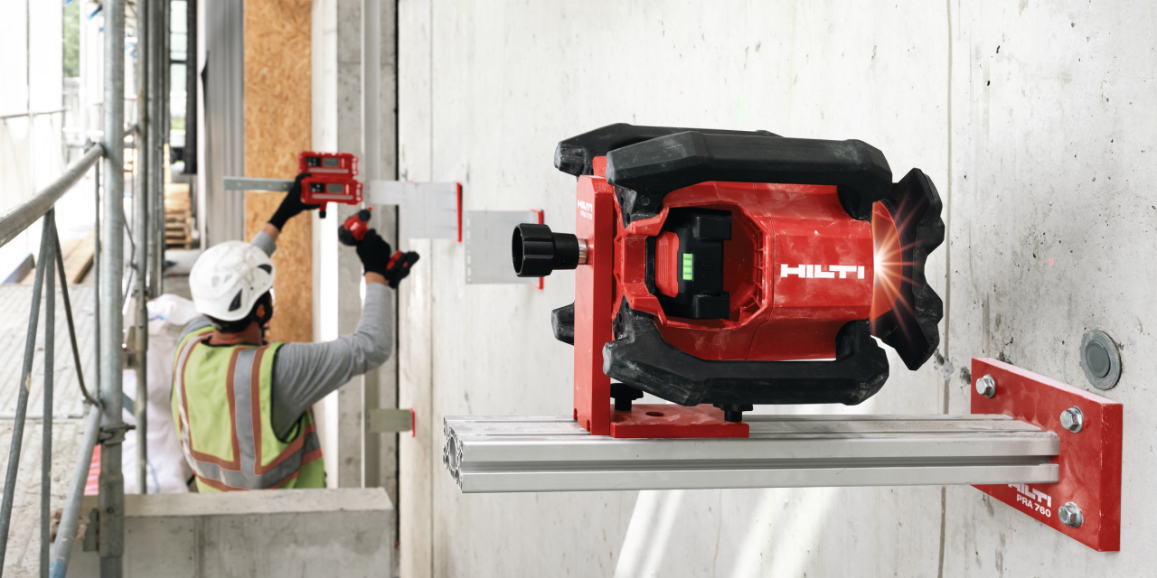 Ausrichten von Profilen mit dem Hilti Rotationslaser PR 30-HVS A12