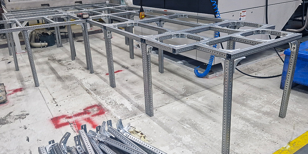 MT-Modulträgermontage direkt auf der Baustelle