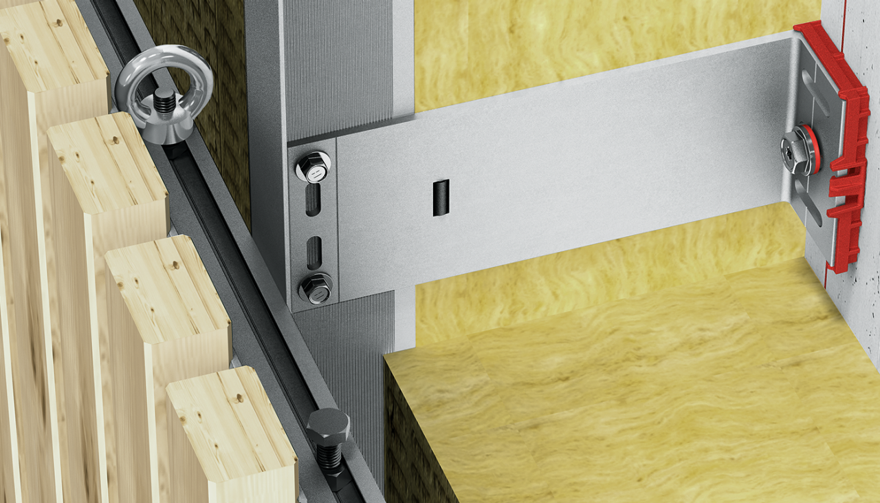 hinterlüftete Fassade Holz Detail 