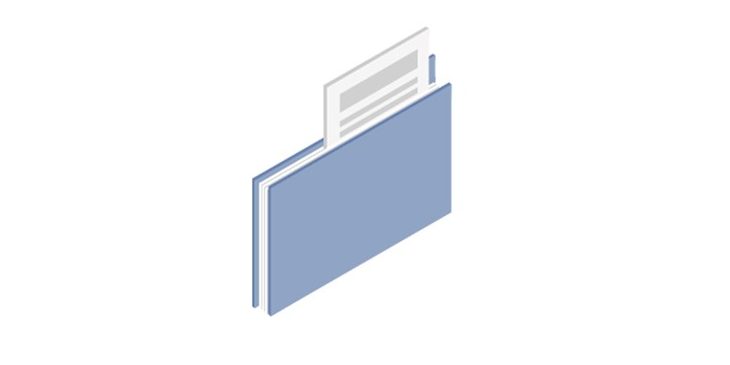 Icon mit Dokumentenmappe