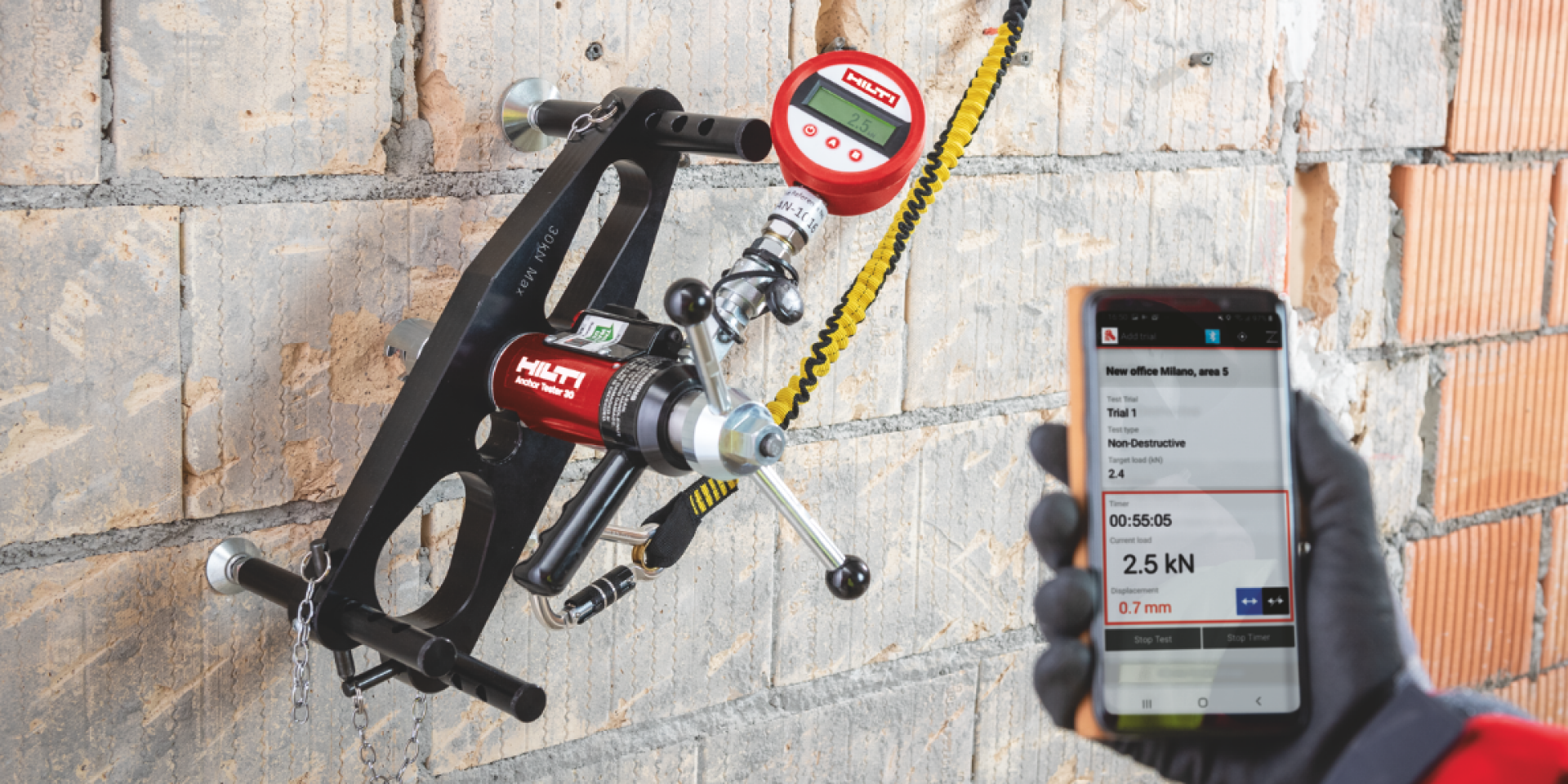 Hilti Dübel Auszugsversuche