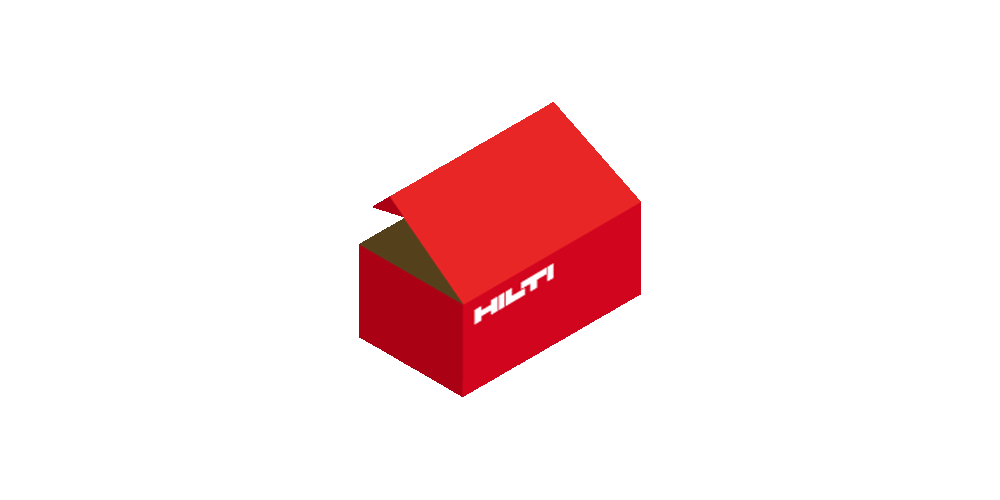 Eine Hilti Produktverpackung als Grafik
