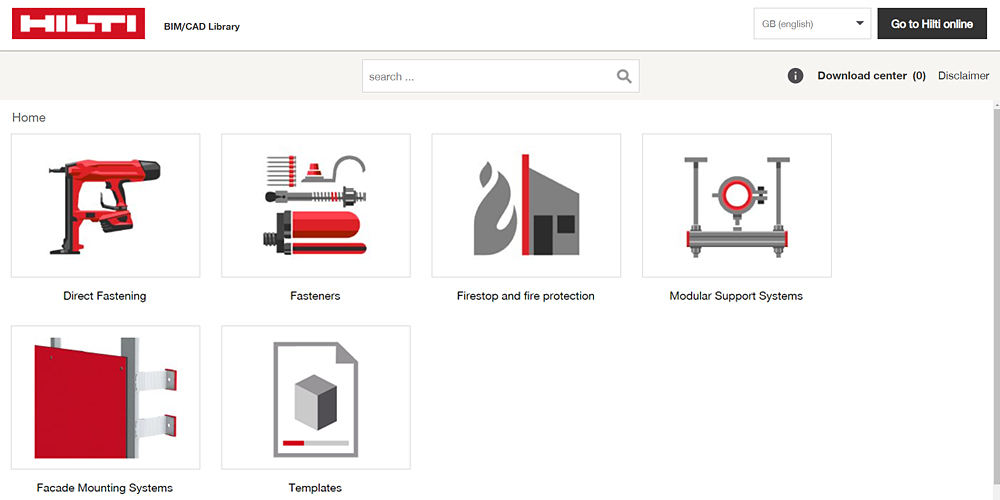 Screen Hilti Objekt Bibliothek